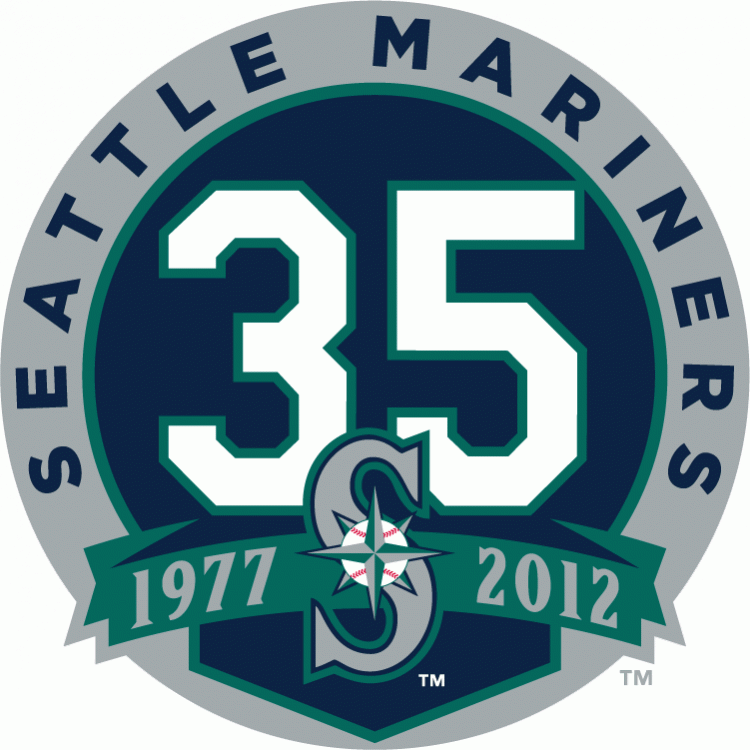 Seattle Mariners 2012 Anniversary Logo iron on transfers for T-shirts